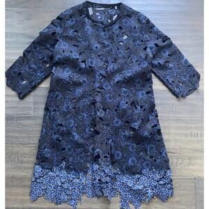 Elie Tahari Lace Cardigan Jacket Sz M